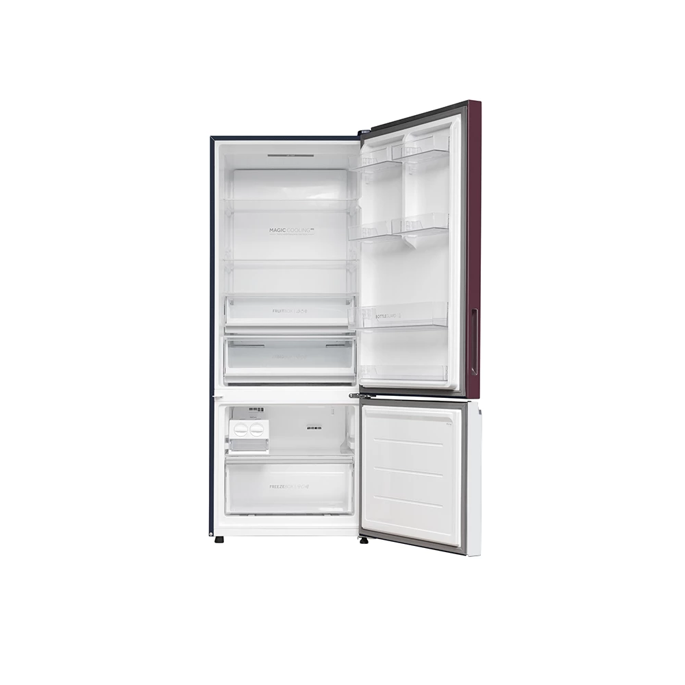 Haier Vogue Series 445L Garnet Peach Glass  Finish 14 in 1 Convertible Modes   Bottom Mounted Frost Free Refrigerator HRB-4952GPG-P